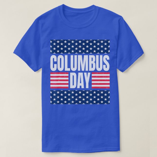 Camiseta América celebra o Dia de Cristóvão Colombo (Frente do Design)