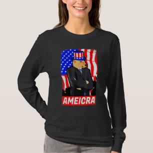 Camiseta America Cheems Shiba Dank Memória do Cachorro 4 de