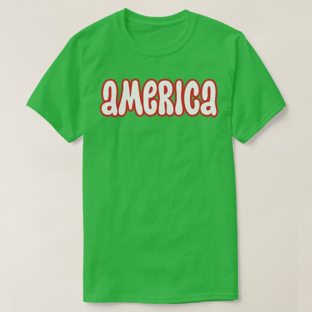 Camiseta América de conforto 2 (Frente do Design)