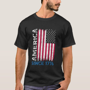 Camiseta América Desde 1776 EUA Bandeira 4 De Julho