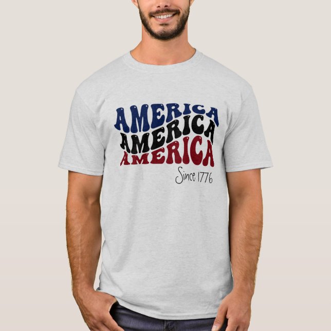 Camiseta América desde 1776 Patriótico (Frente)