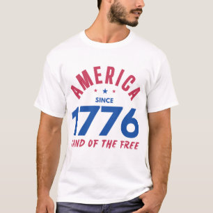 CAMISETA AMÉRICA DESDE 1776 TERRA DA LIBERDADE