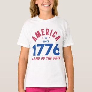 CAMISETA AMÉRICA DESDE 1776 TERRA DA LIBERDADE