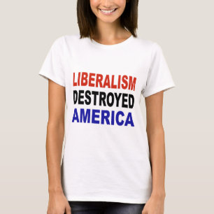 CAMISETA AMÉRICA DESTRUÍDA LIBERALISMO