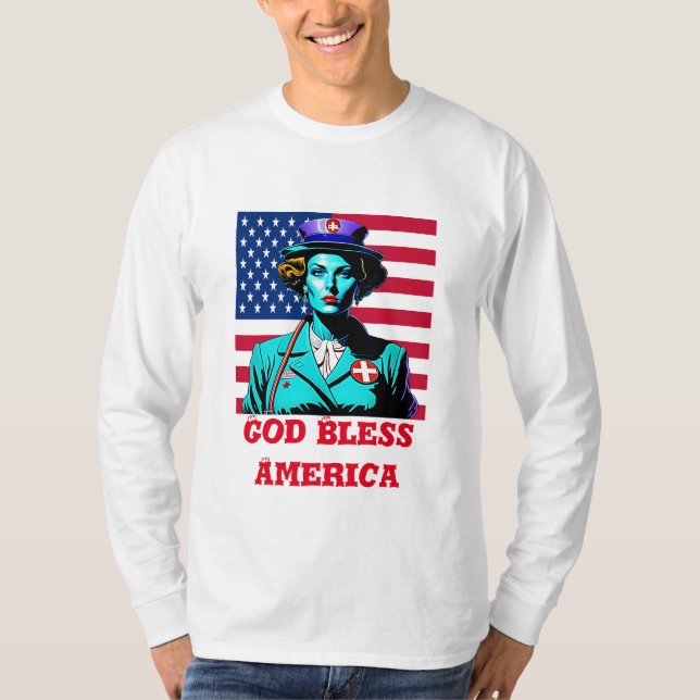 Camiseta América deus abençoe (Frente)