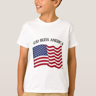 Camiseta AMÉRICA deus abençoe com bandeira dos EUA