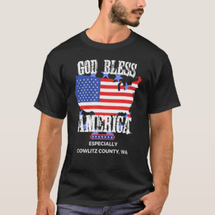 Camiseta América deus abençoe, especialmente o condado de C