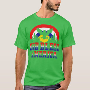 Camiseta América Deus abençoe retrô 4 de julho