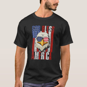Camiseta América do deus abençoe EUA Flag Vintage Eagle G