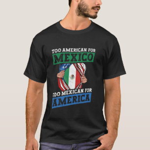 Camiseta América do Norte EUA Bandeira Americana México His