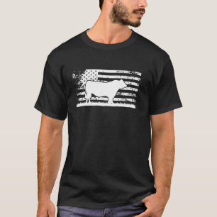 Camiseta América do Sinalizador Americana América Vaca Negr