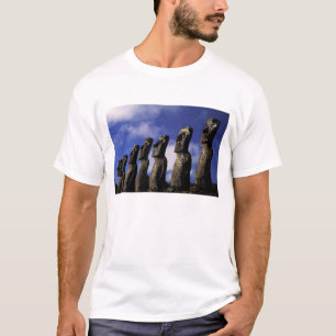 Camiseta América do Sul, Chile, Ilha de Páscoa, Ahu Akiri.