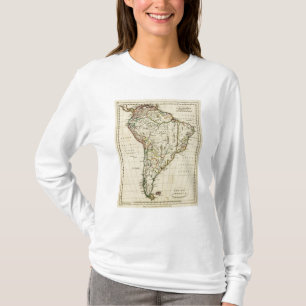 Camiseta Ámérica do Sul com os limites esboçados