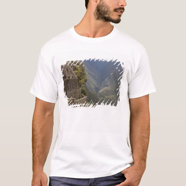 Camiseta América do Sul, Peru, Machu Picchu. Ruínas de pedr (Frente)