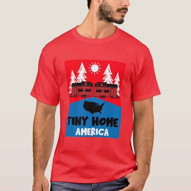 Camiseta América doméstica do Tiny House (Frente)