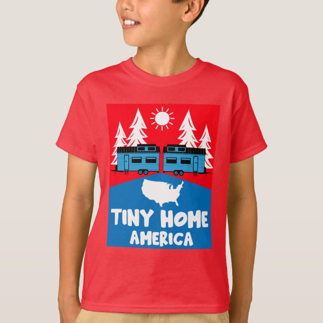 Camiseta América doméstica do Tiny House (Frente)