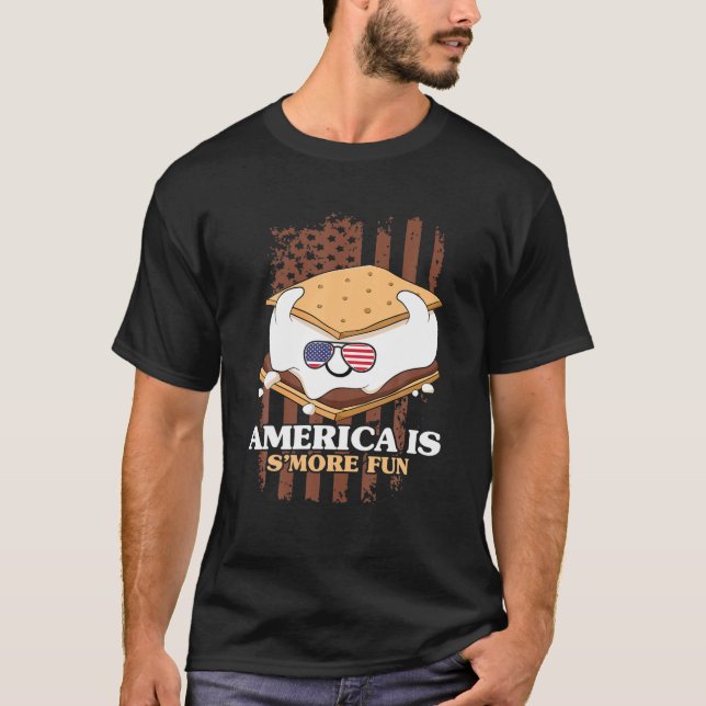 Camiseta América é Patriot Camping EUA 4º De J (Frente)