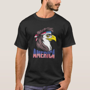 Camiseta América Eagle Beak Patriótico Bandeira Americana 4