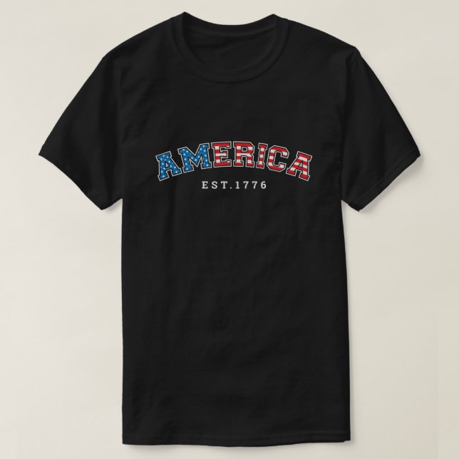 Camiseta América est 1776 (Frente do Design)