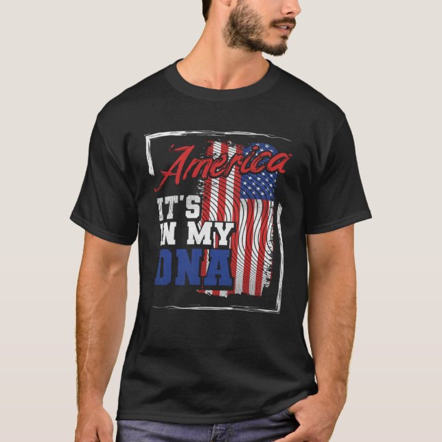 Camiseta América está no meu DNA Unisex (Frente)