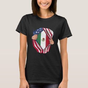 Camiseta América EUA Bandeira do México Raízes Mexicanas Or