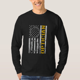 Camiseta América EUA Optometrista Olhos Médicos Óculos Ócul