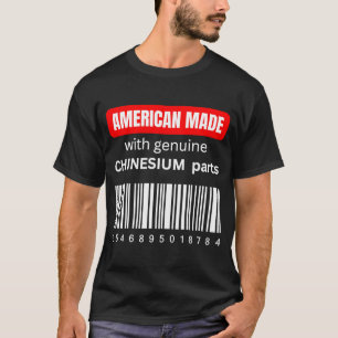 Camiseta América feita com peças genuínas de chinês