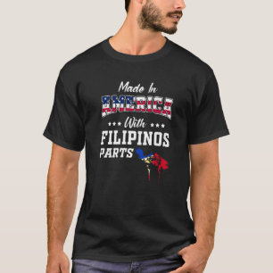 Camiseta América Filipino Partes Filipinas Mapa Americano F