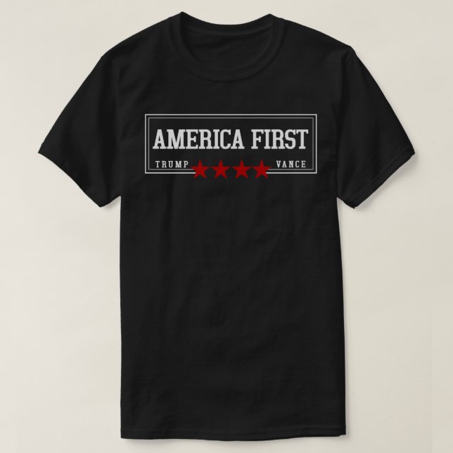 Camiseta America First Donald Trump (Frente do Design)