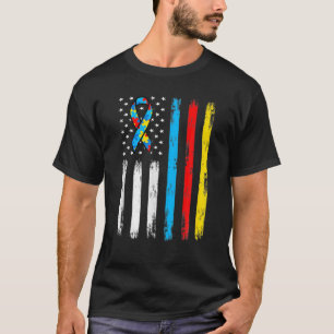 Camiseta America Flag Autism Parents Autistic Child Awarene