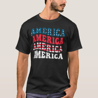 Camiseta America Flag Graphic Funny 4 de julho de Independê
