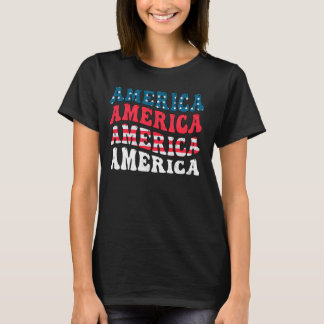 Camiseta America Flag Graphic Funny 4 de julho de Independê