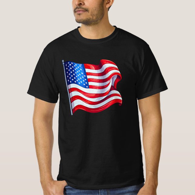 Camiseta América Flag Mens T-Shirt (Frente)
