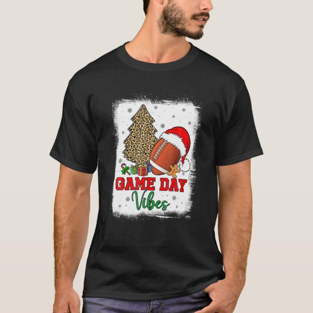 Camiseta America Football Game Day Vibes Leopard Football S (Frente)
