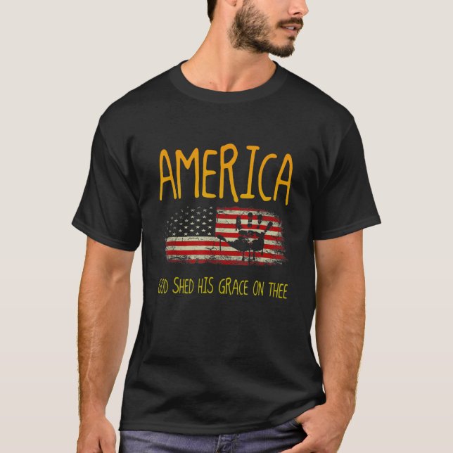 Camiseta America God Shed His Grace on Thee 4th of July Men (Frente)