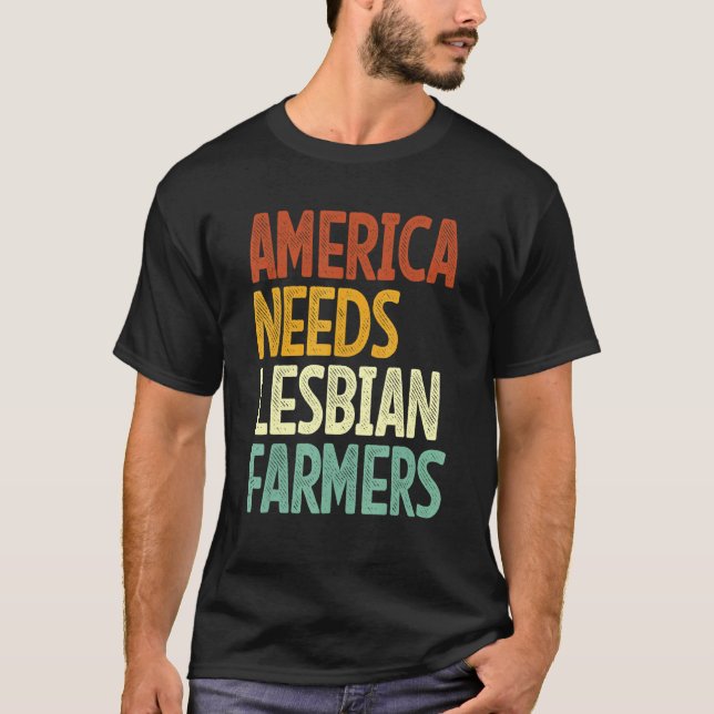 Camiseta America Needs Lesbian Farmers_2 (Frente)