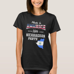 Camiseta América Nicarágua Mapa das Partes Nicarágua Sinali