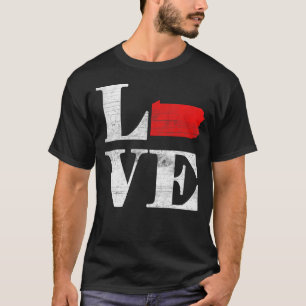 Camiseta América Orgulhosa Bandeira do Estado Cidadão Mapa 