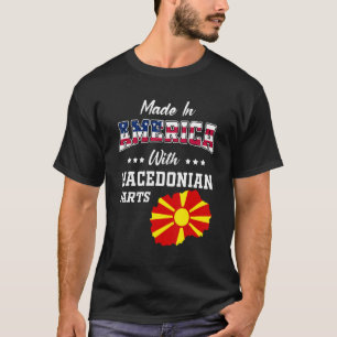 Camiseta América Partes Macedônia Mapa Estados Unidos Sinal