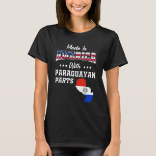 Camiseta América Partes Paraguaio Paraguai Mapa EUA Bandeir