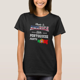 Camiseta América Partes Português Portugal Mapa Bandeira EU