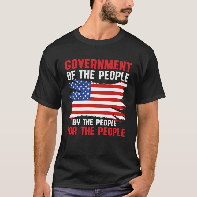 Camiseta America Patriotic  Government Of The People By The (Frente)