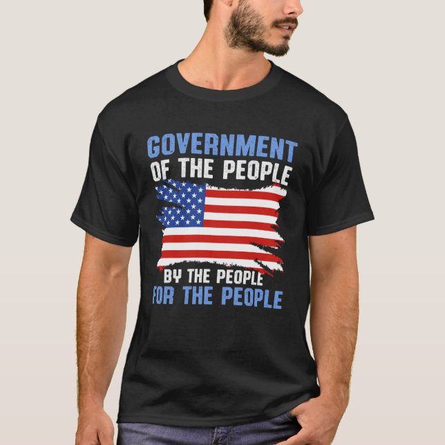 Camiseta America Patriotic  Government Of The People By The (Frente)