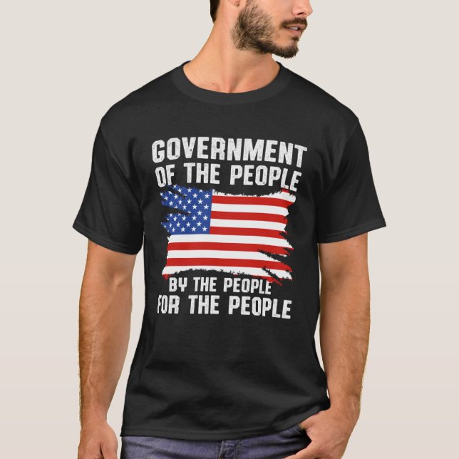 Camiseta America Patriotic  Government Of The People By The (Frente)