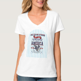 Camiseta América Patriótica 250 Vermelho Branco & Azul