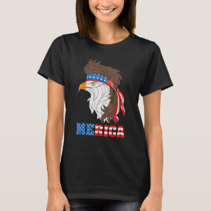 Camiseta América Patriótica Águia Balda com Mulle 4 de julh