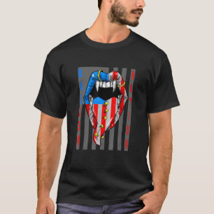 Camiseta América Patriótica Corajosa Audaciosa Nação Modern