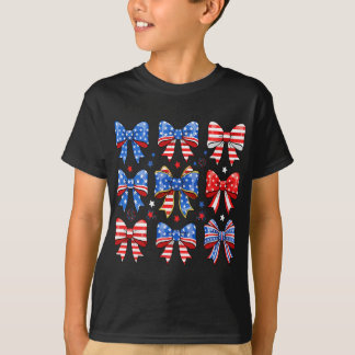 Camiseta América Patriótica Usa Coquete Laço Fita 4 De Julh