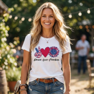 Camiseta América. Paz. Amor. Liberdade.