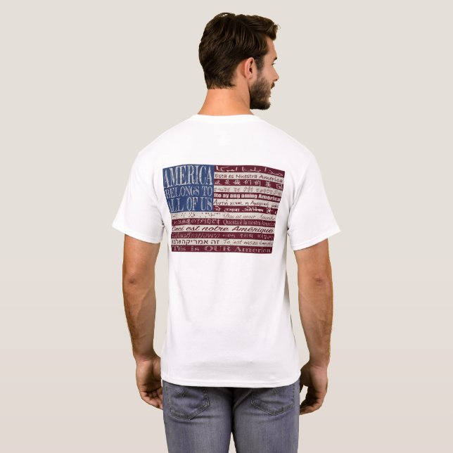 Camiseta América pertence a todos nós t-shirt (Parte Traseira Completa)
